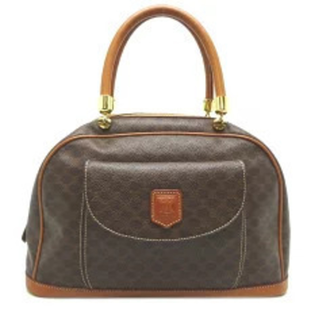 Celine Macadam Boston Handbag Brown